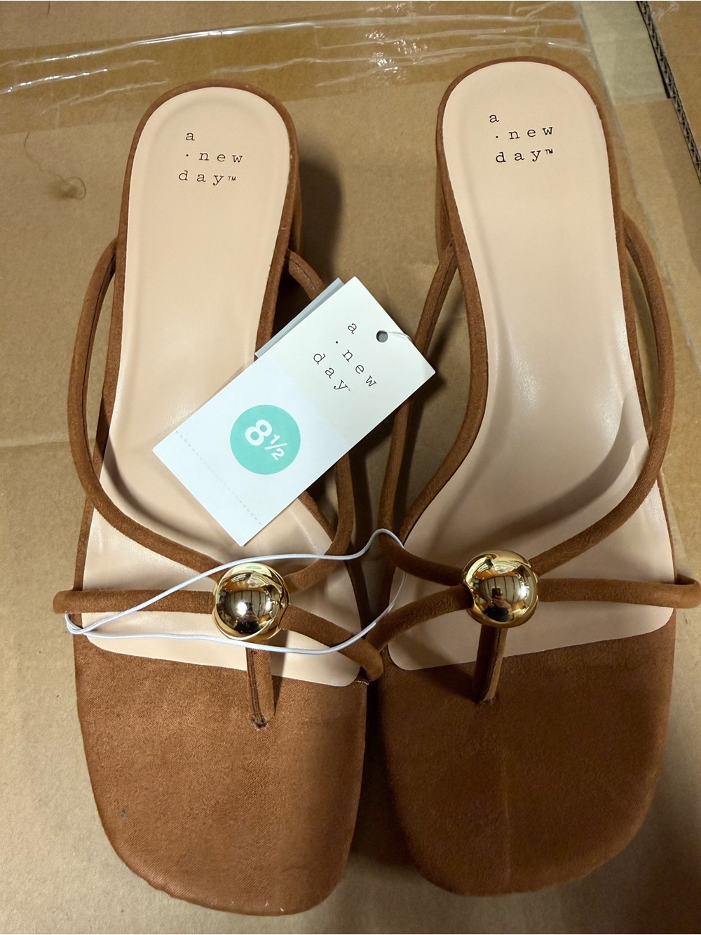 Women's Pia Ornamented Thong Slide
Heels - A New Day™ Cognac 8.5